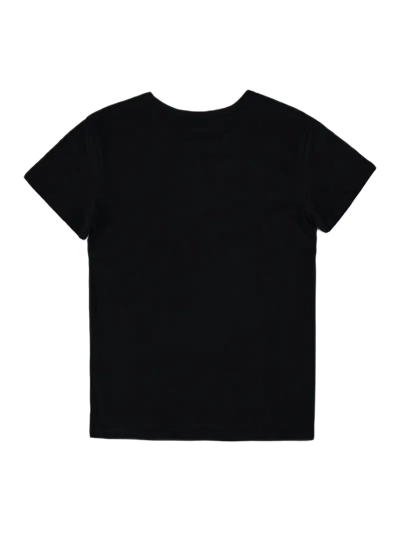 Black t-shirt on a white background