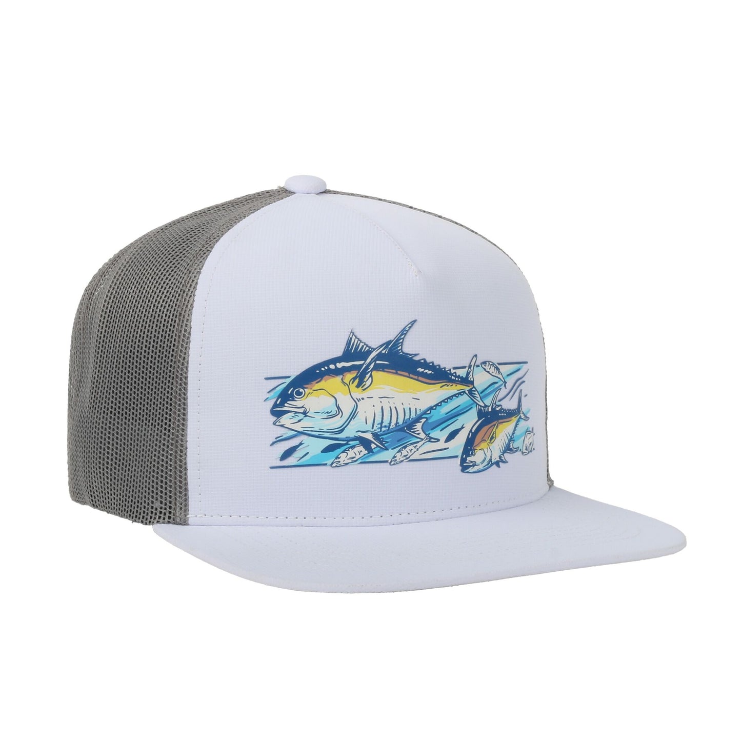 BETTER IT NOW White Mahi Mahi Flat Bill Fishing Cap